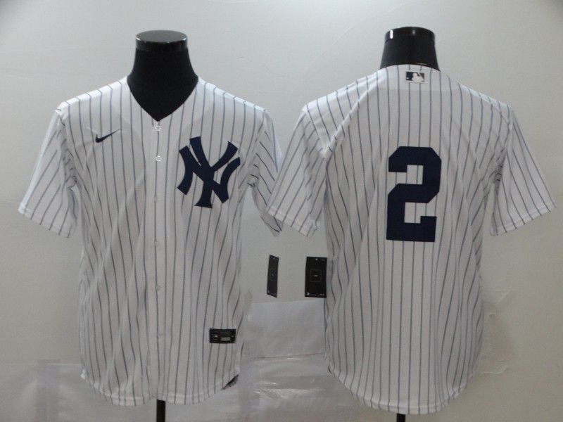 Men New York Yankees #2 No name White Nike Game MLB Jerseys1->youth mlb jersey->Youth Jersey